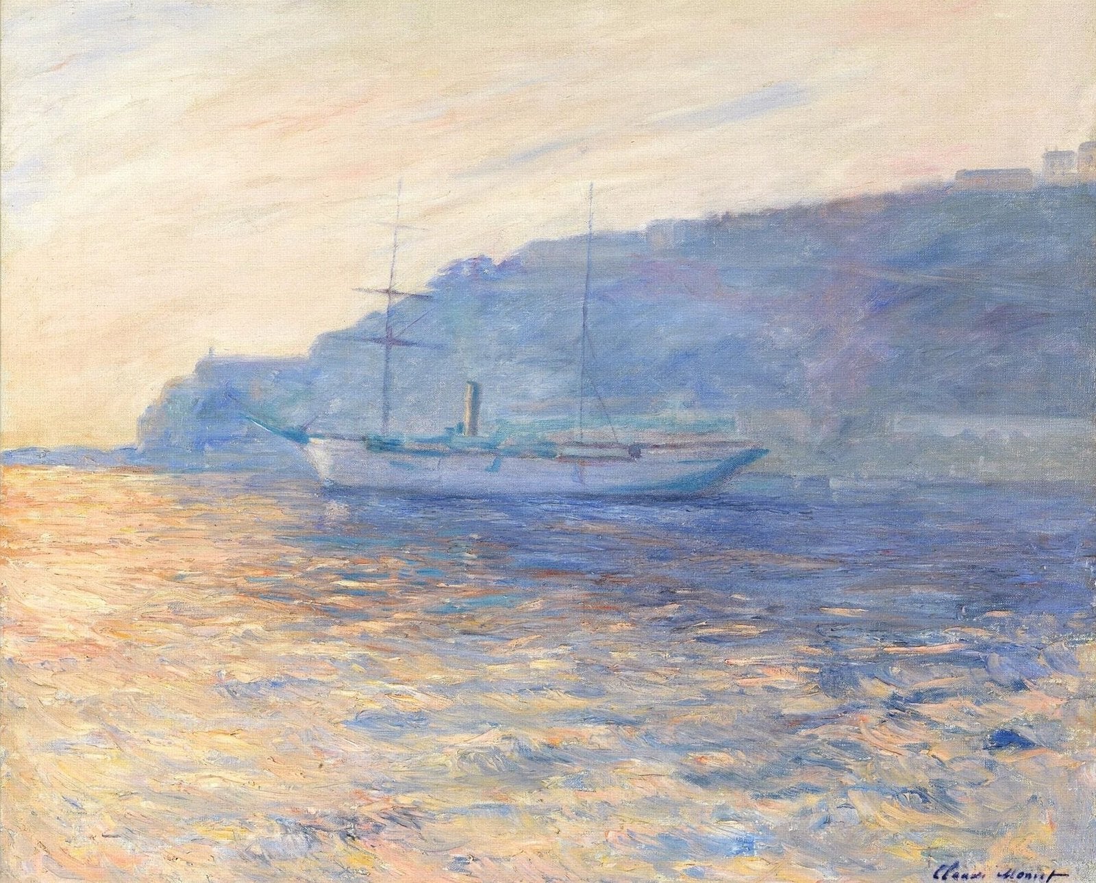 Reproduction du tableau « La Baie de Monaco - Claude Monet » par Alpha Reproduction en peinture à l’huile
