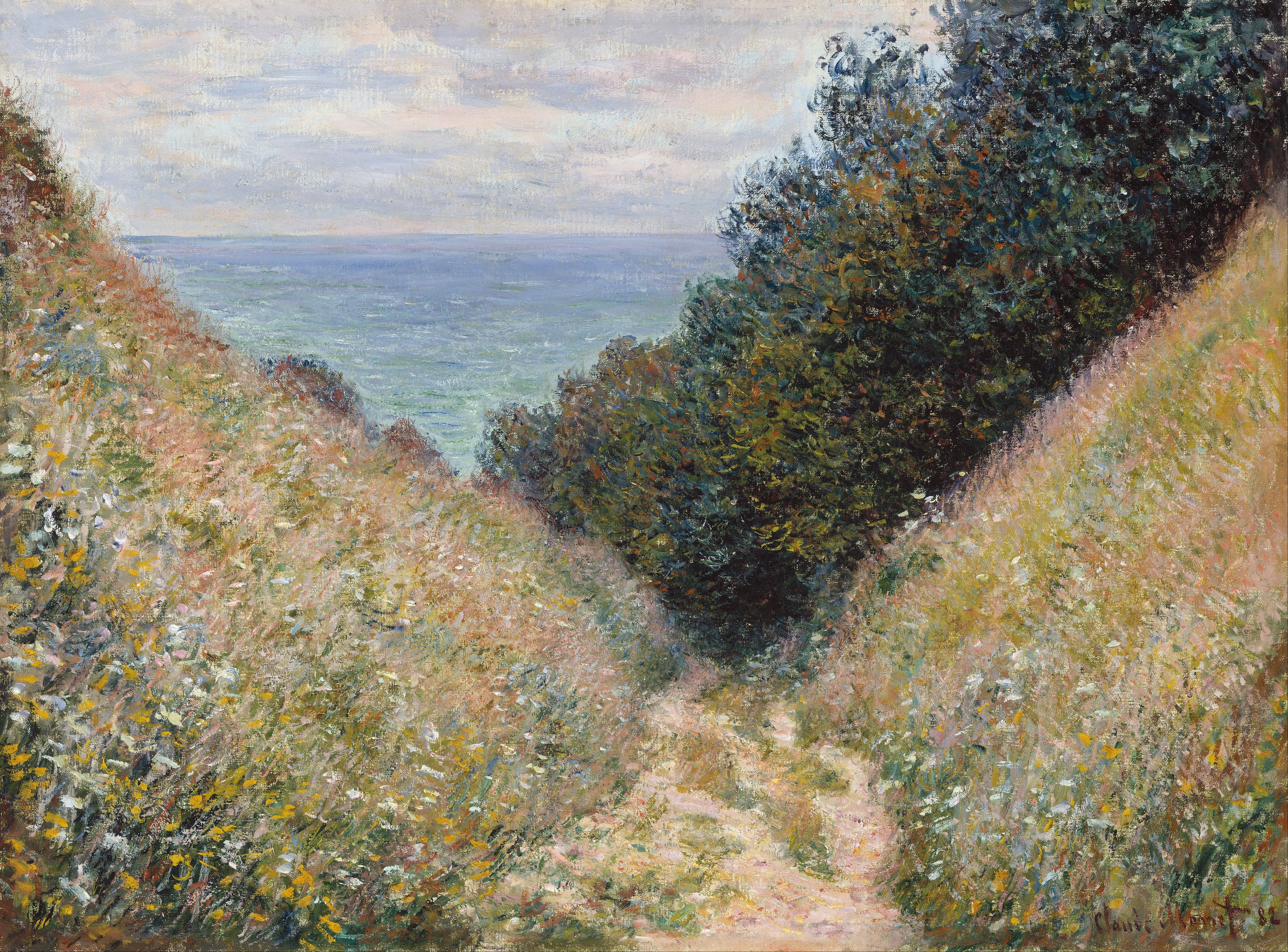 Reproduction du tableau « Le Chemin de La Cavée, Pourville - Claude Monet » par Alpha Reproduction en peinture à l’huile