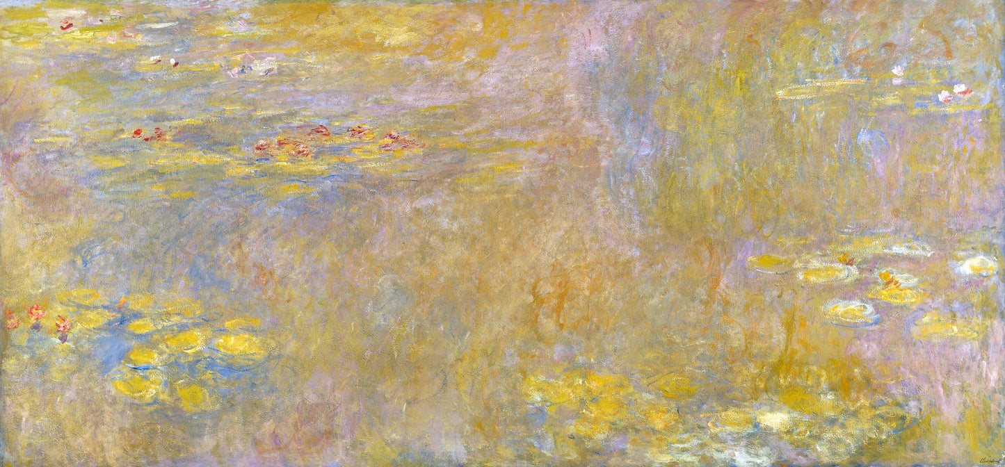 🌞 נימפאות צהובות וורודות – בערך 1920