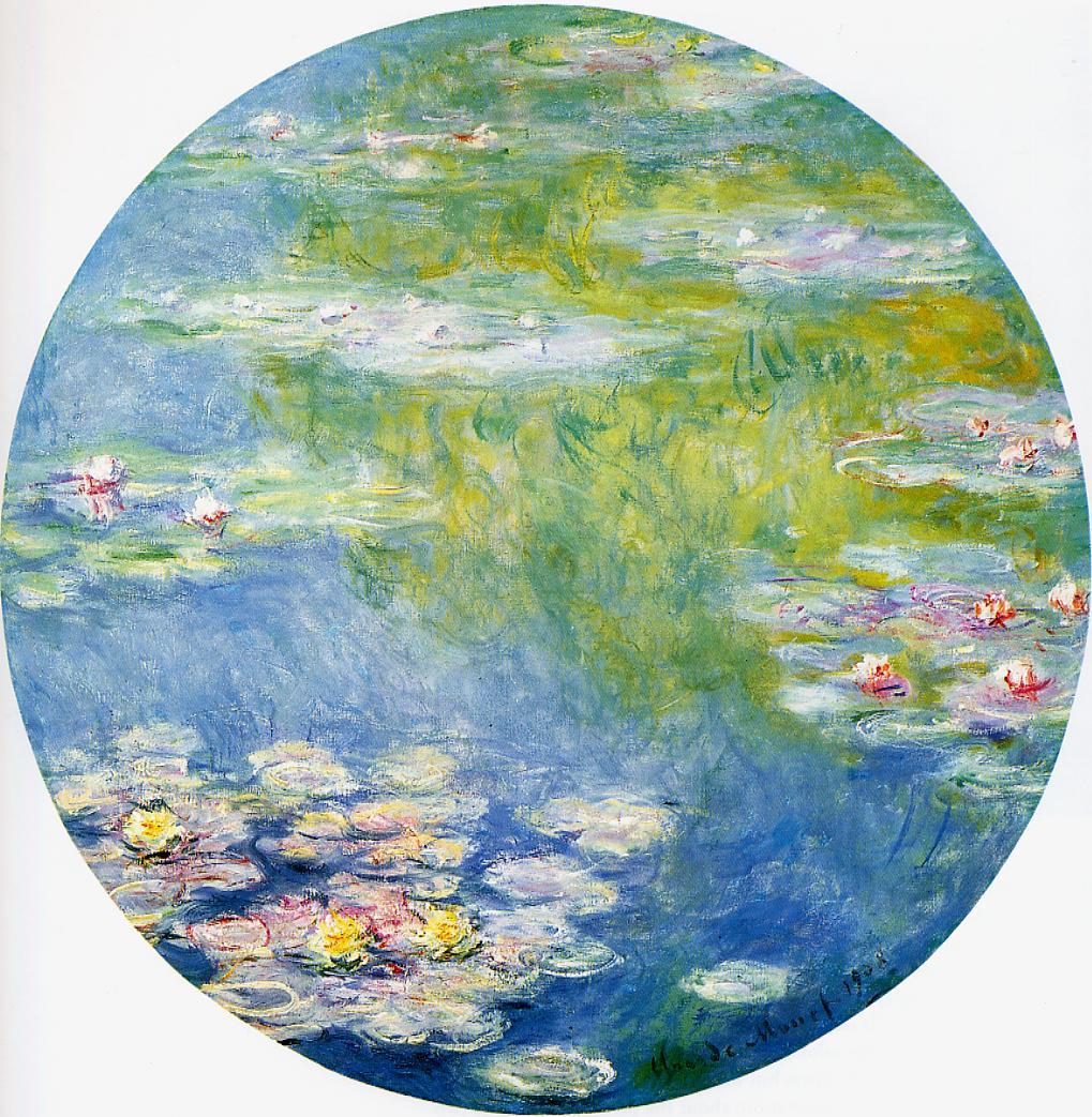 🎨 נימפאות, 1908 – קלוד מונה (גרסה מעגלית)