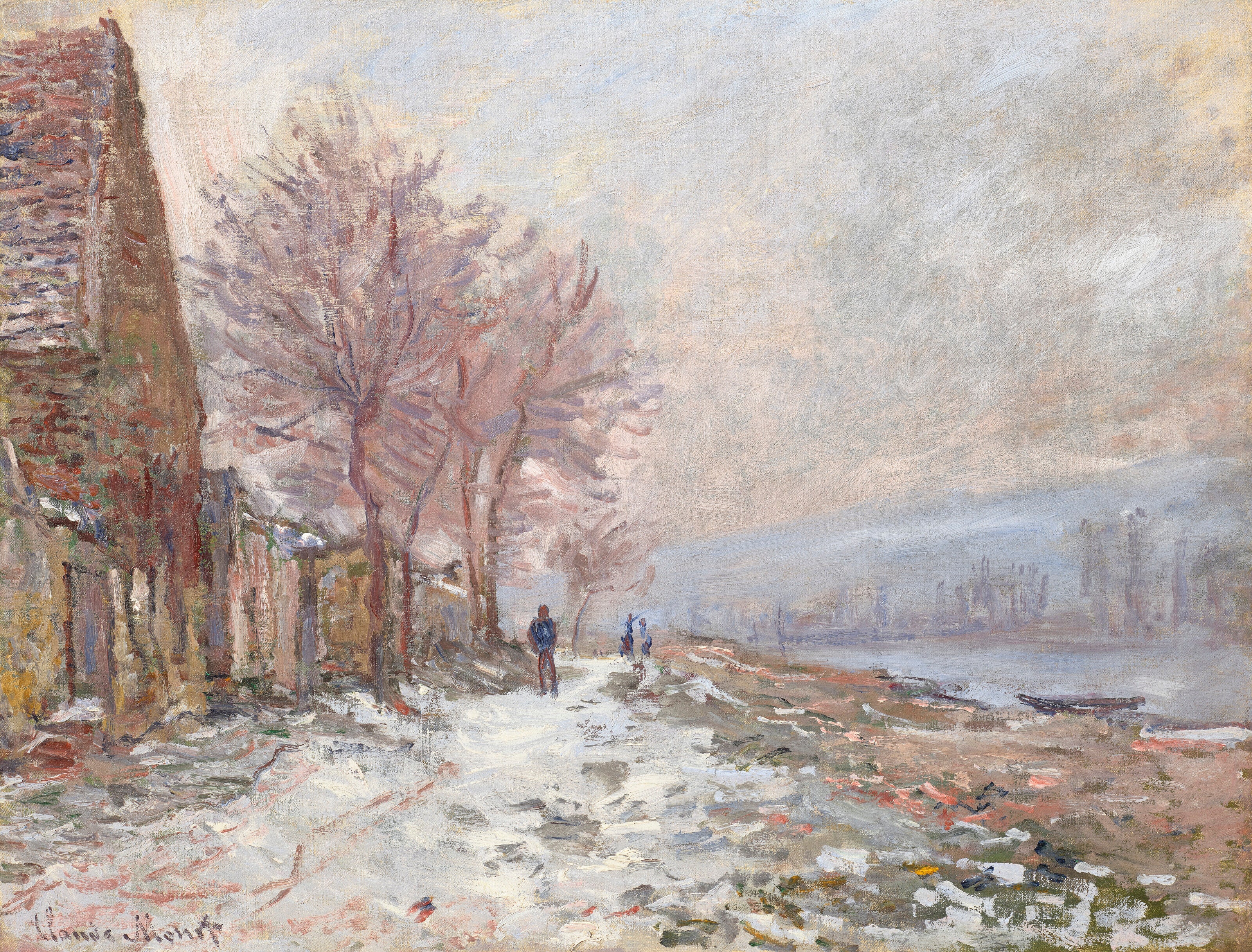 Reproduction du tableau « Lavacourt, l'hiver - Claude Monet » par Alpha Reproduction en peinture à l’huile