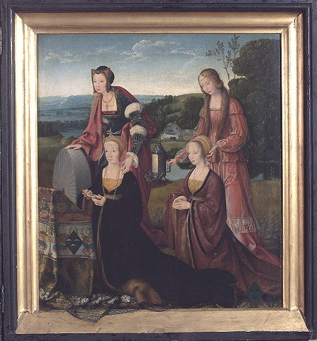 Saintes Catherine et Gudule avec Catharina Hackeney (née Hardenrath) et Sibilla Hackeney (née van van Merle) - Joos van Cleve