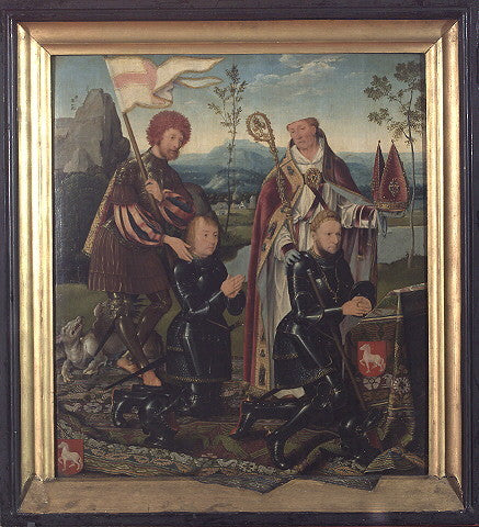 Saints Georges et Nicasius avec Georg et Nicasius Hackeney - Joos van Cleve