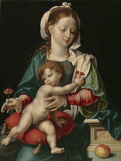 Vierge à l'Enfant avec œillet - Joos van Cleve