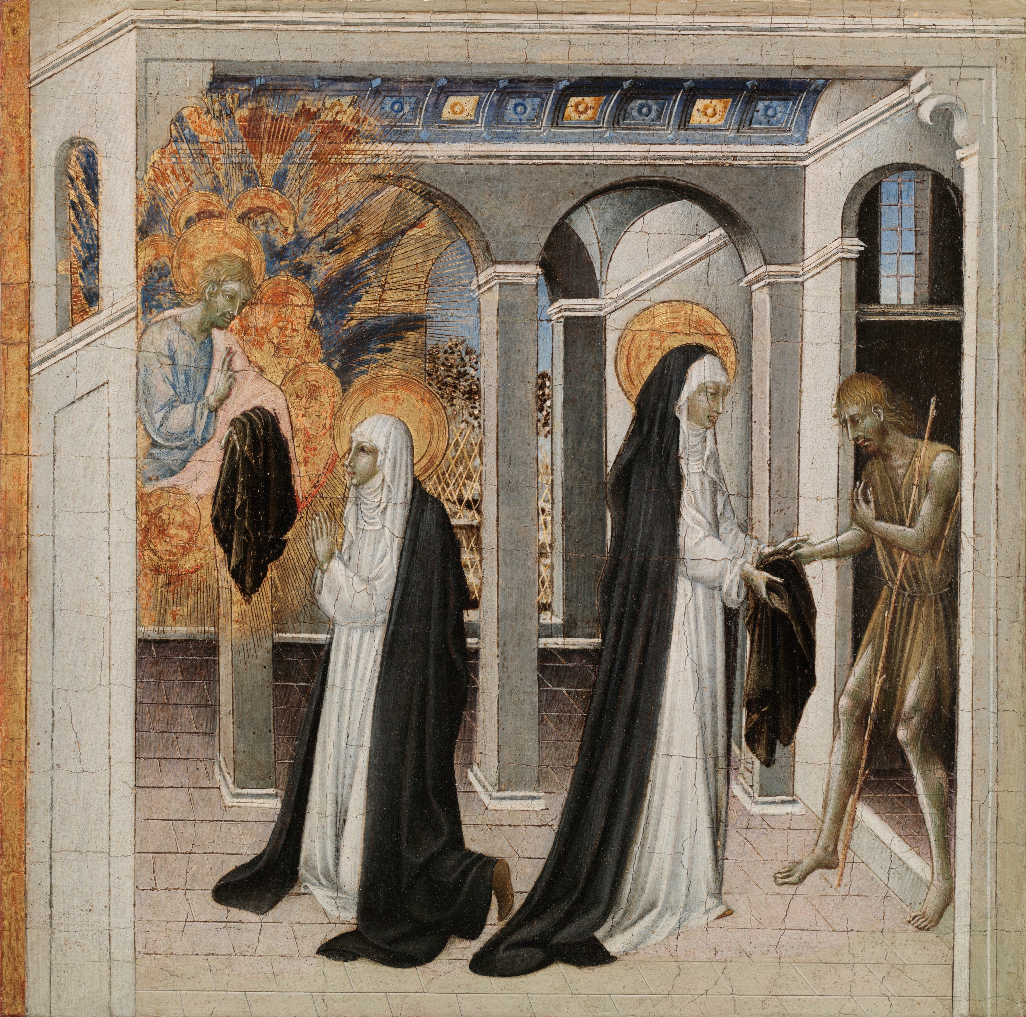 Sainte Catherine de Sienne et le mendiant - Giovanni di Paolo
