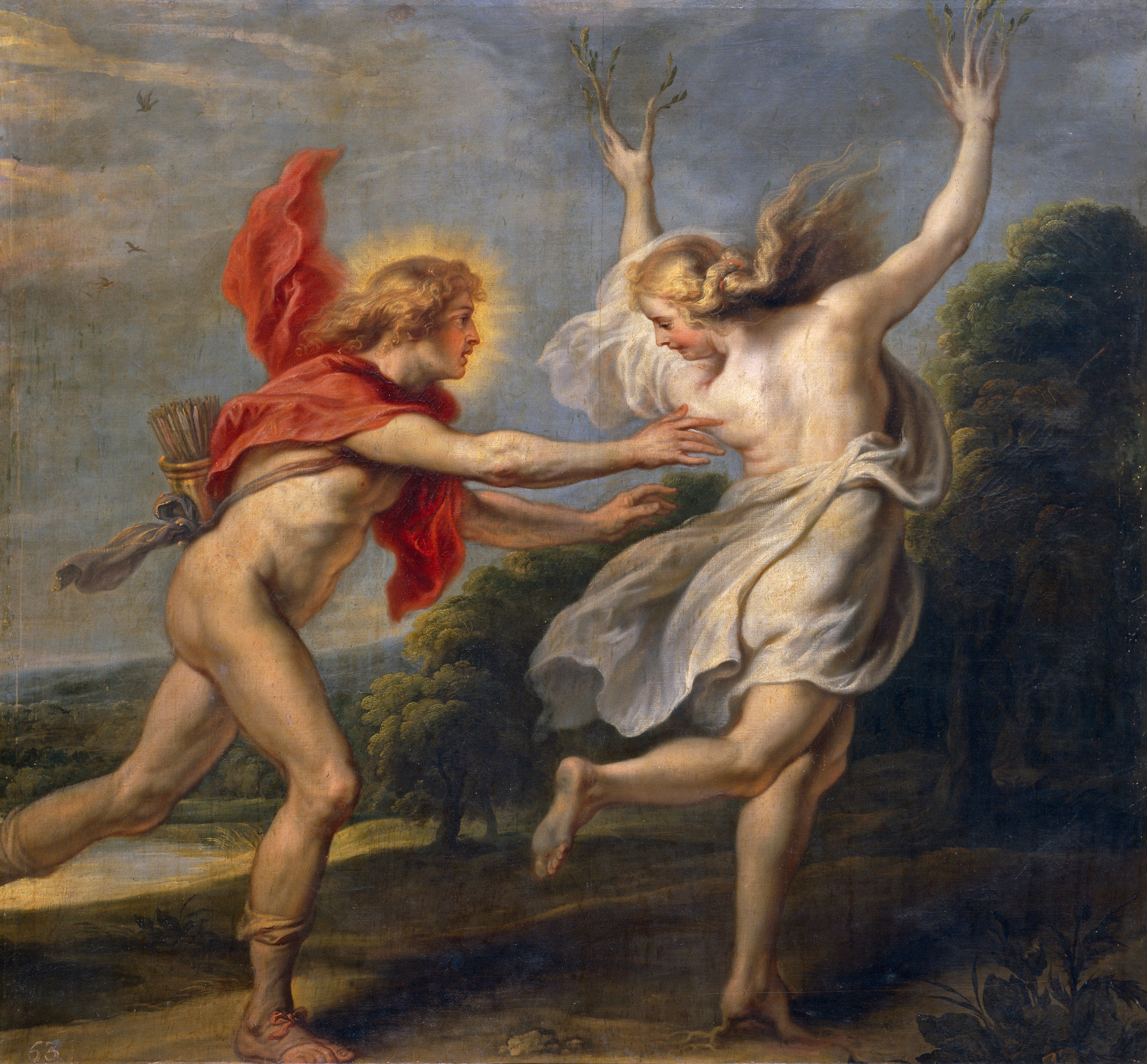 Apollon pourchassant Daphné - Peter Paul Rubens