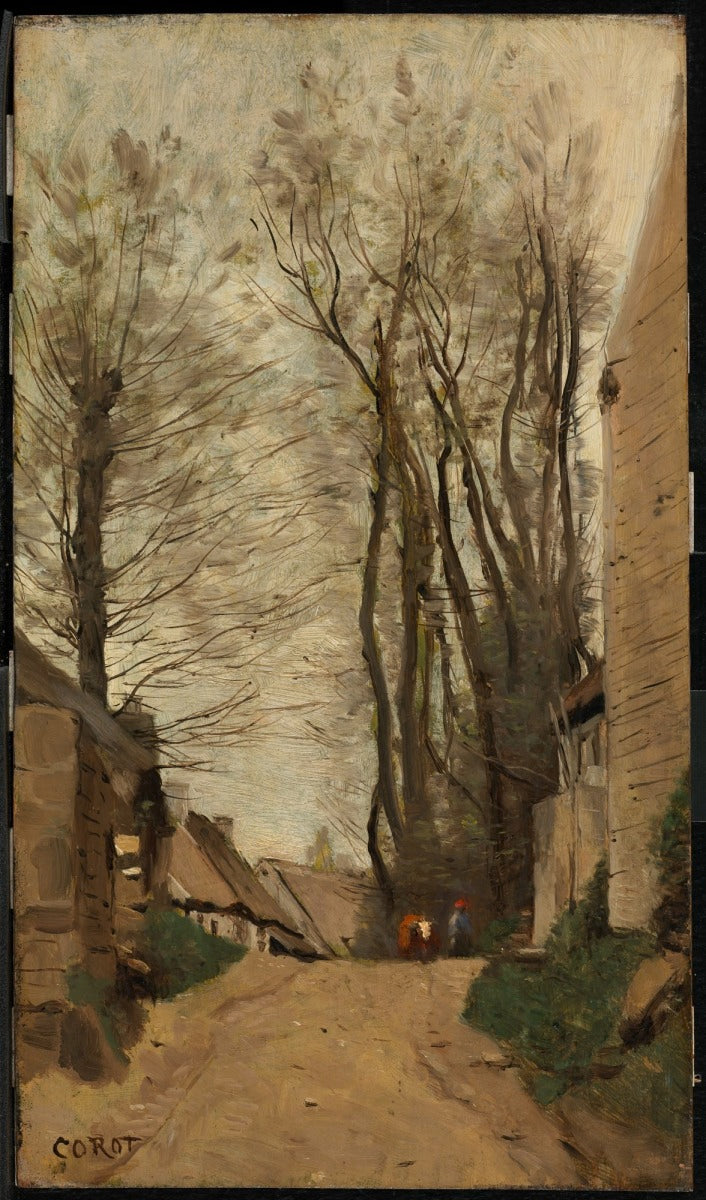 Auvers - Une rue descendante - Jean-Baptiste Camille Corot