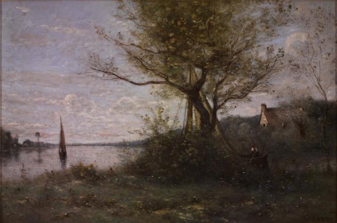 Batelier de l'île - Jean-Baptiste Camille Corot