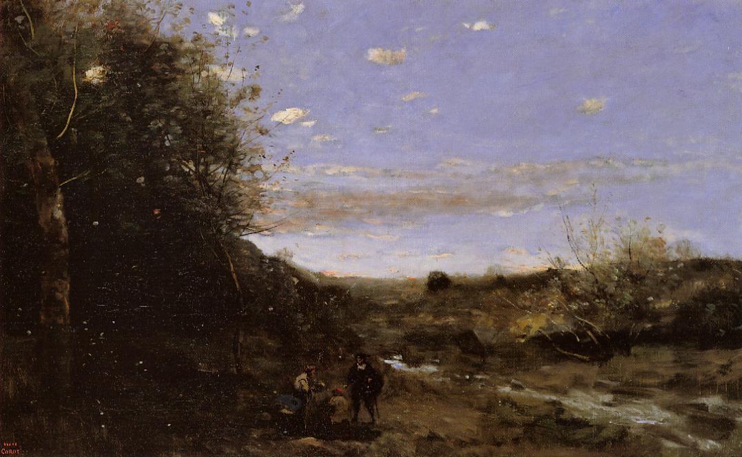 Hamlet et le fossoyeur - Jean-Baptiste Camille Corot