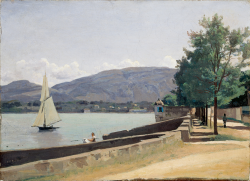 Le quai des Pâquis à Genève - Jean-Baptiste Camille Corot