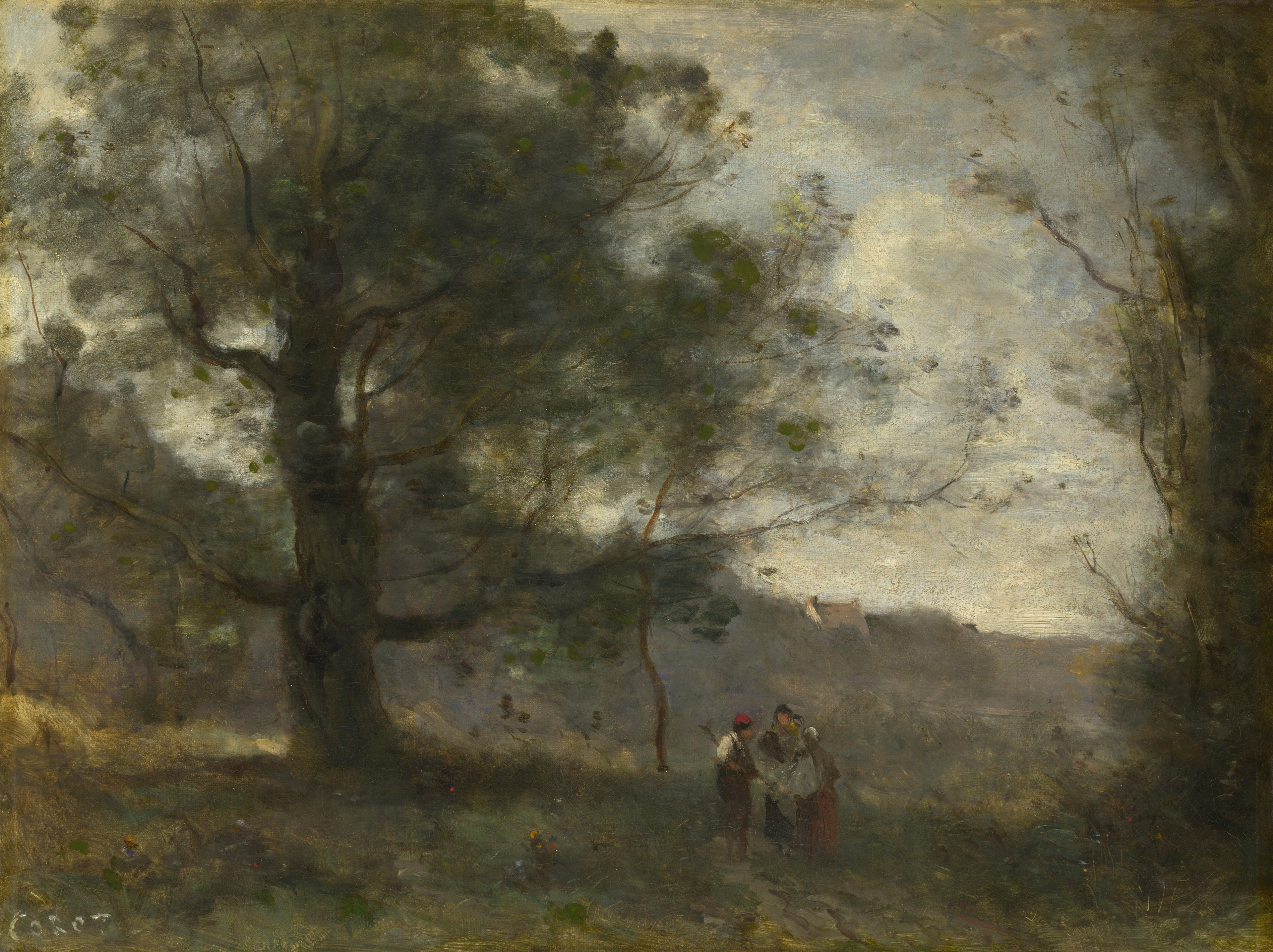 Le Chêne dans la vallée - Jean-Baptiste Camille Corot