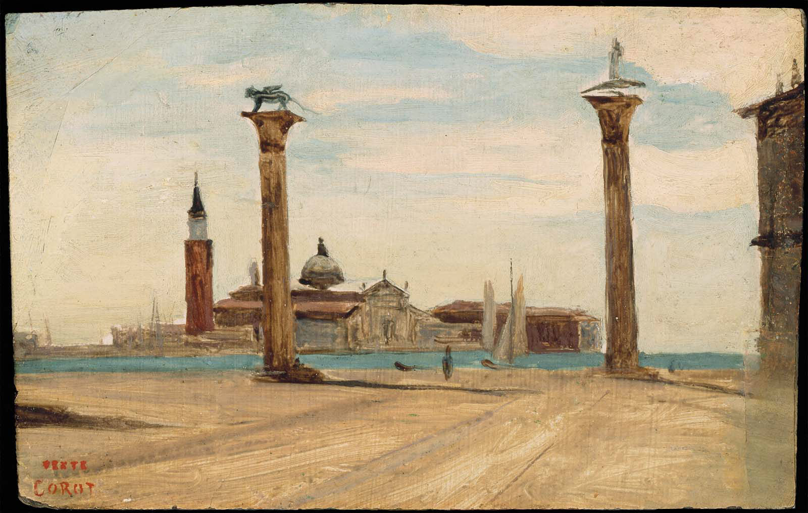 La Piazzetta, Venise - Jean-Baptiste Camille Corot