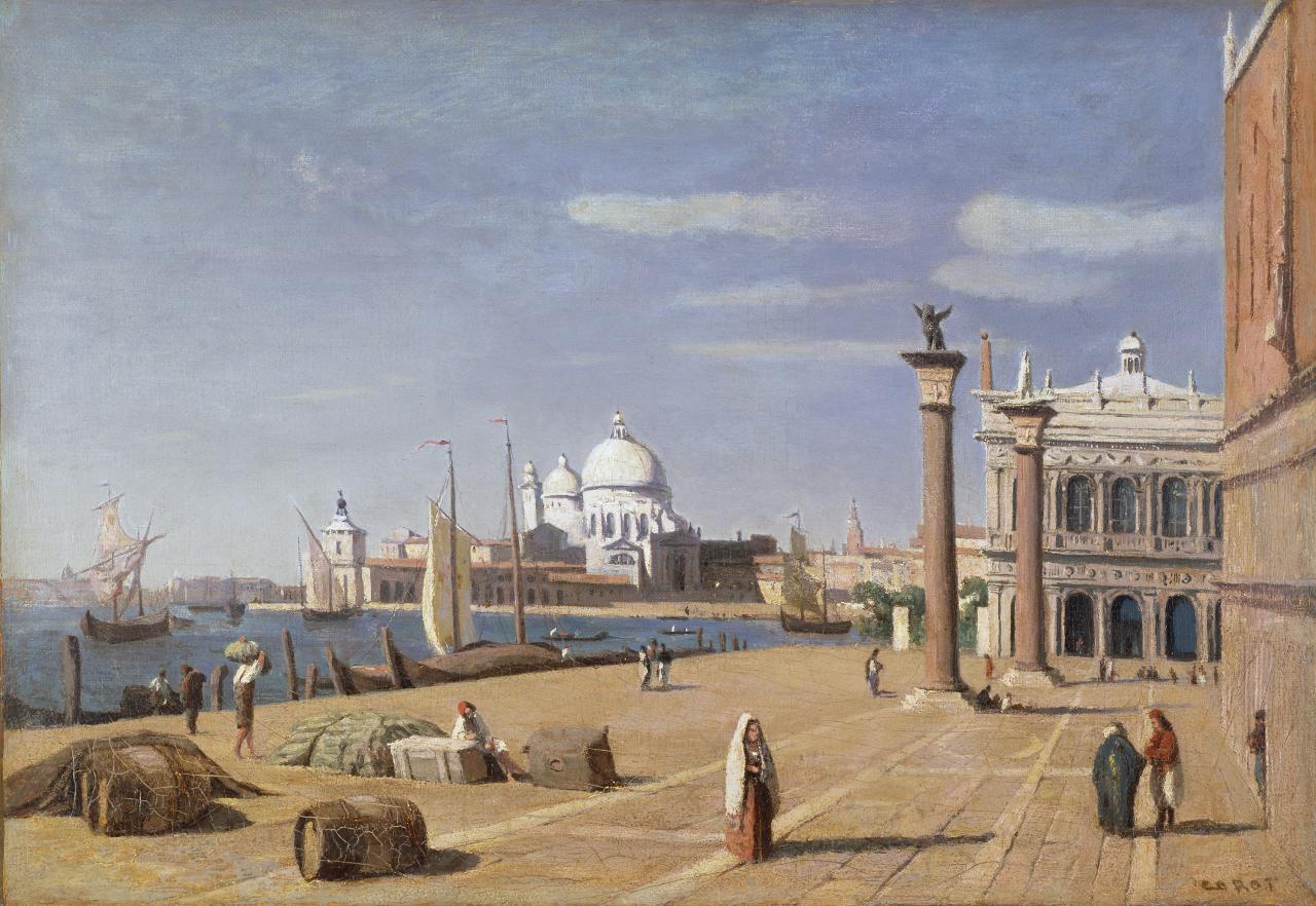 Vue du quai des Schiavoni - Jean-Baptiste Camille Corot
