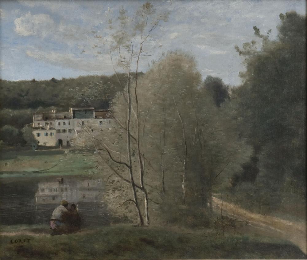 Ville-d'Avray, l'étang et les maisons Cabassud - Jean-Baptiste Camille Corot