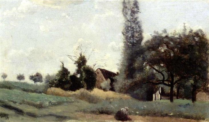 Maisons à Marcoussis - Jean-Baptiste Camille Corot