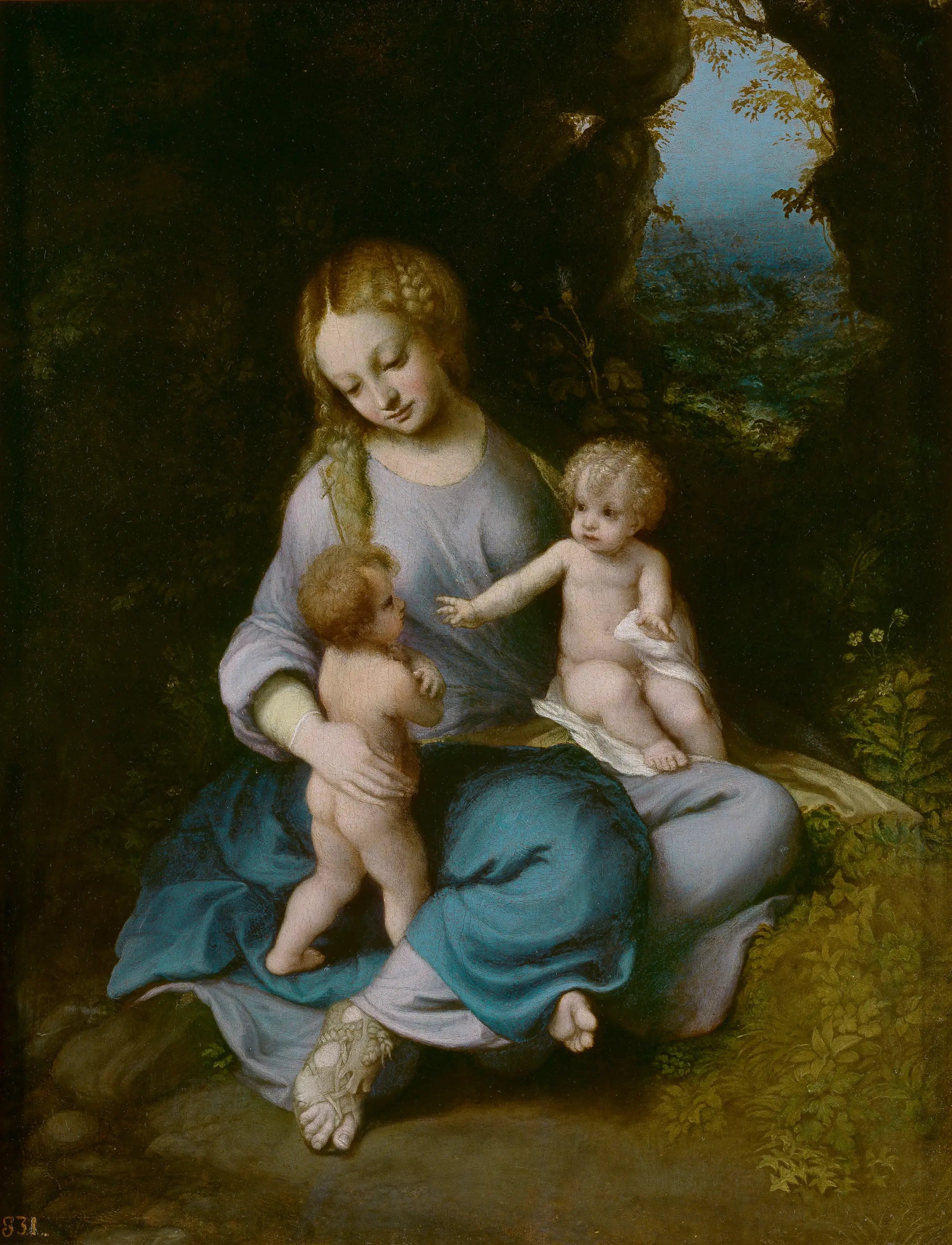 Vierge à l’Enfant avec Jean-Baptiste - Antonio da Correggio - Alpha Reproduction