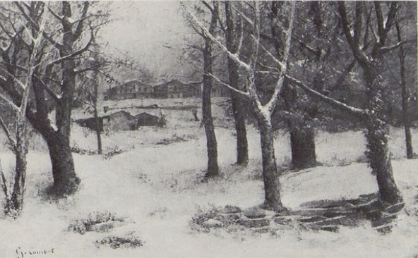 Vue du Parc des Crêtes sous la neige - Gustave Courbet
