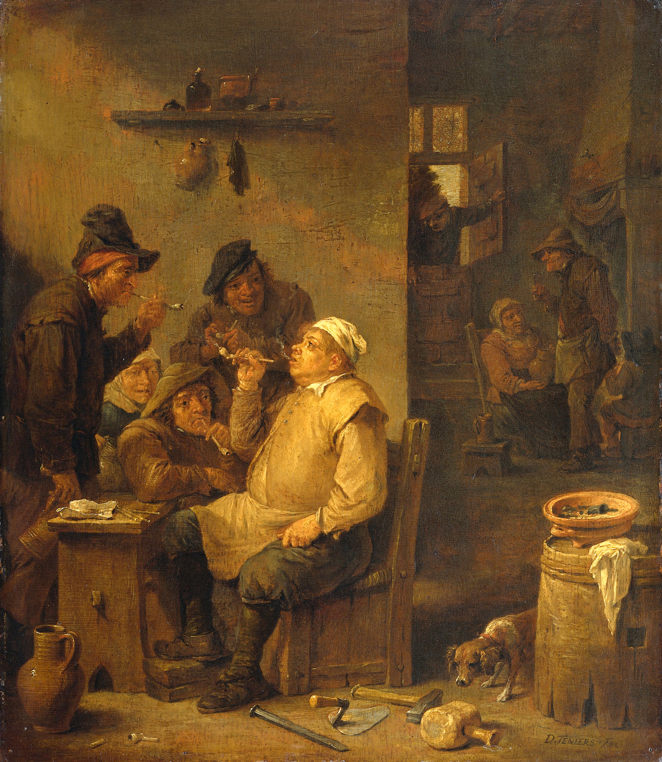 Maçon fumant la pipe - David Teniers le Jeune