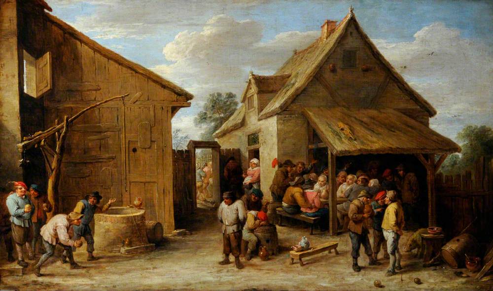 La cour d'une auberge - David Teniers le Jeune