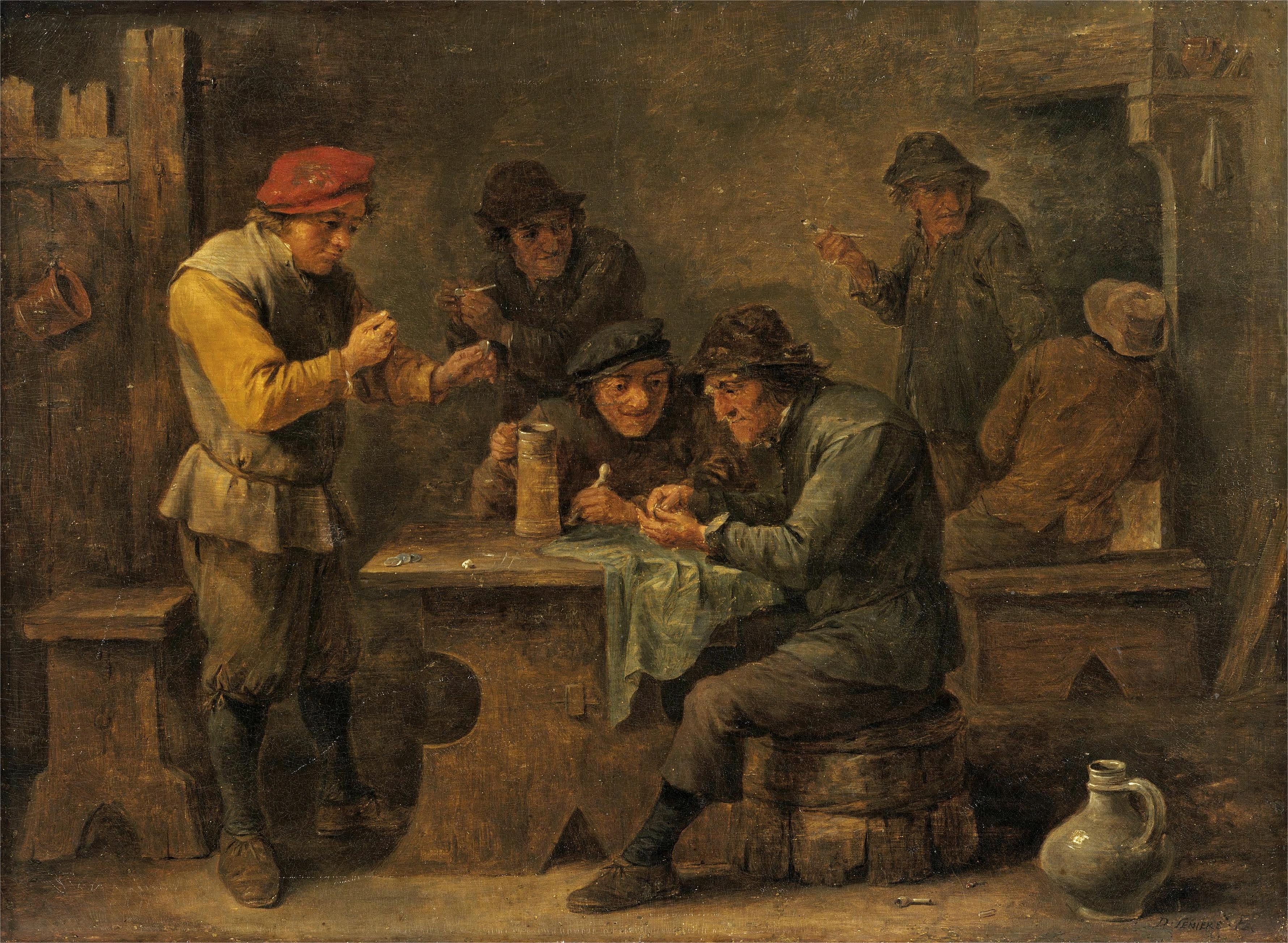 Paysans jouant aux dés - David Teniers le Jeune