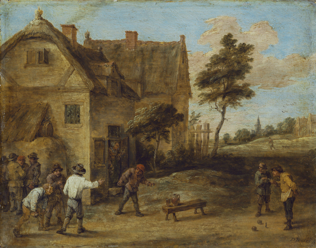 Paysans jouant à un jeu de balle - David Teniers le Jeune