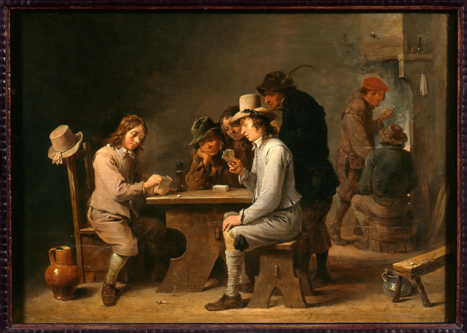 Les joueurs aux cartes - David Teniers le Jeune - Alpha Reproduction