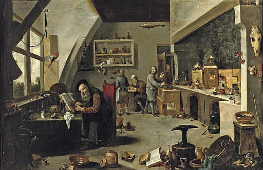Un alchimiste dans son atelier - David Teniers le Jeune