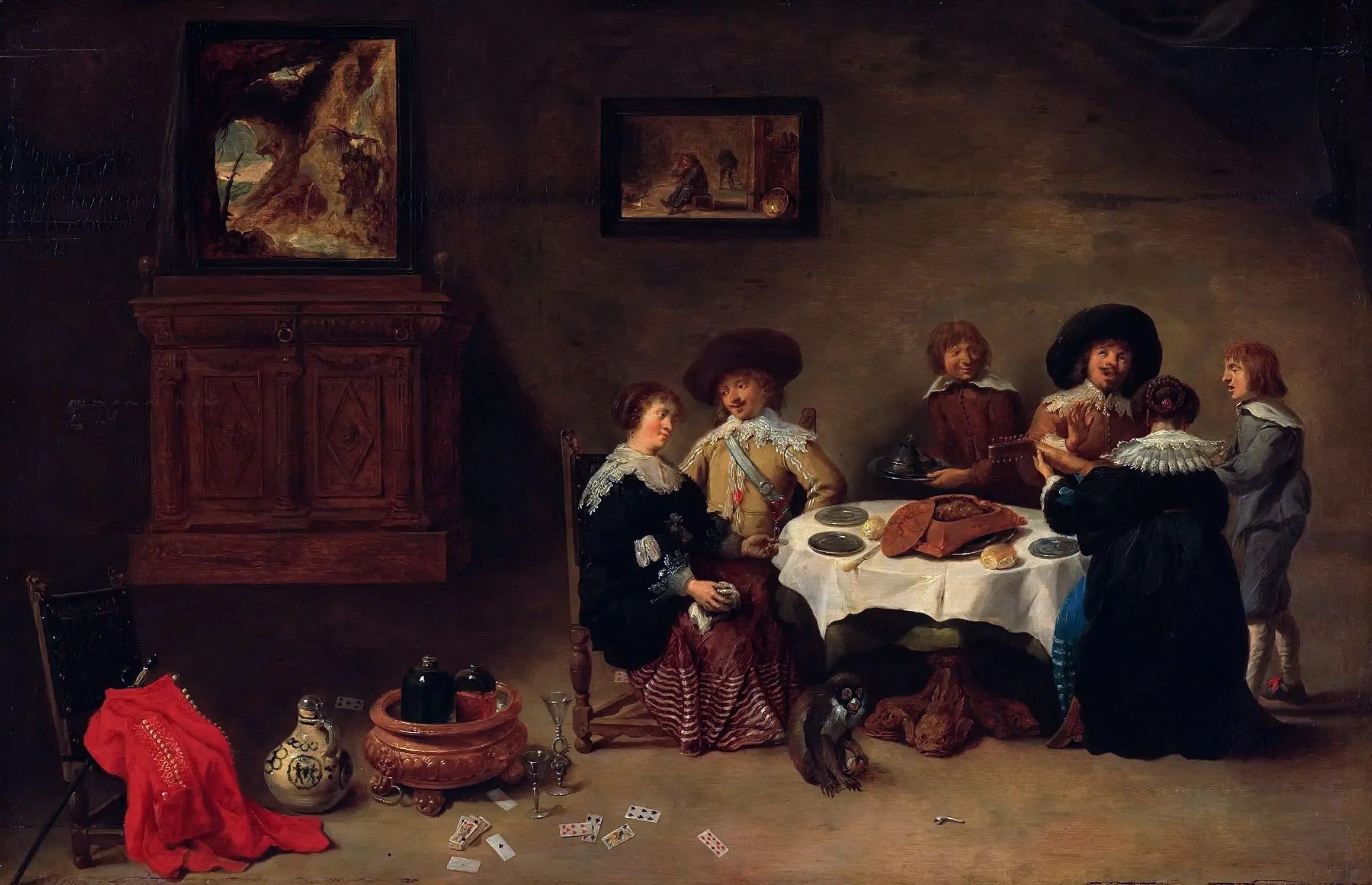 Bonne compagnie à table - David Teniers le Jeune - Alpha Reproduction