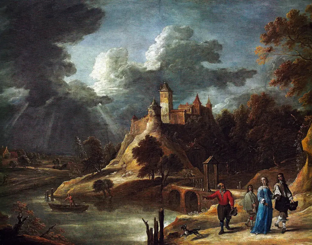Paysage avec château - David Teniers le Jeune - Alpha Reproduction