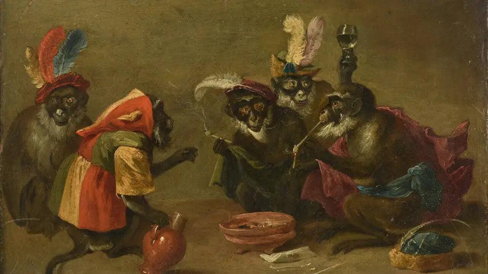 Tabagie de singes - David Teniers le Jeune - Alpha Reproduction