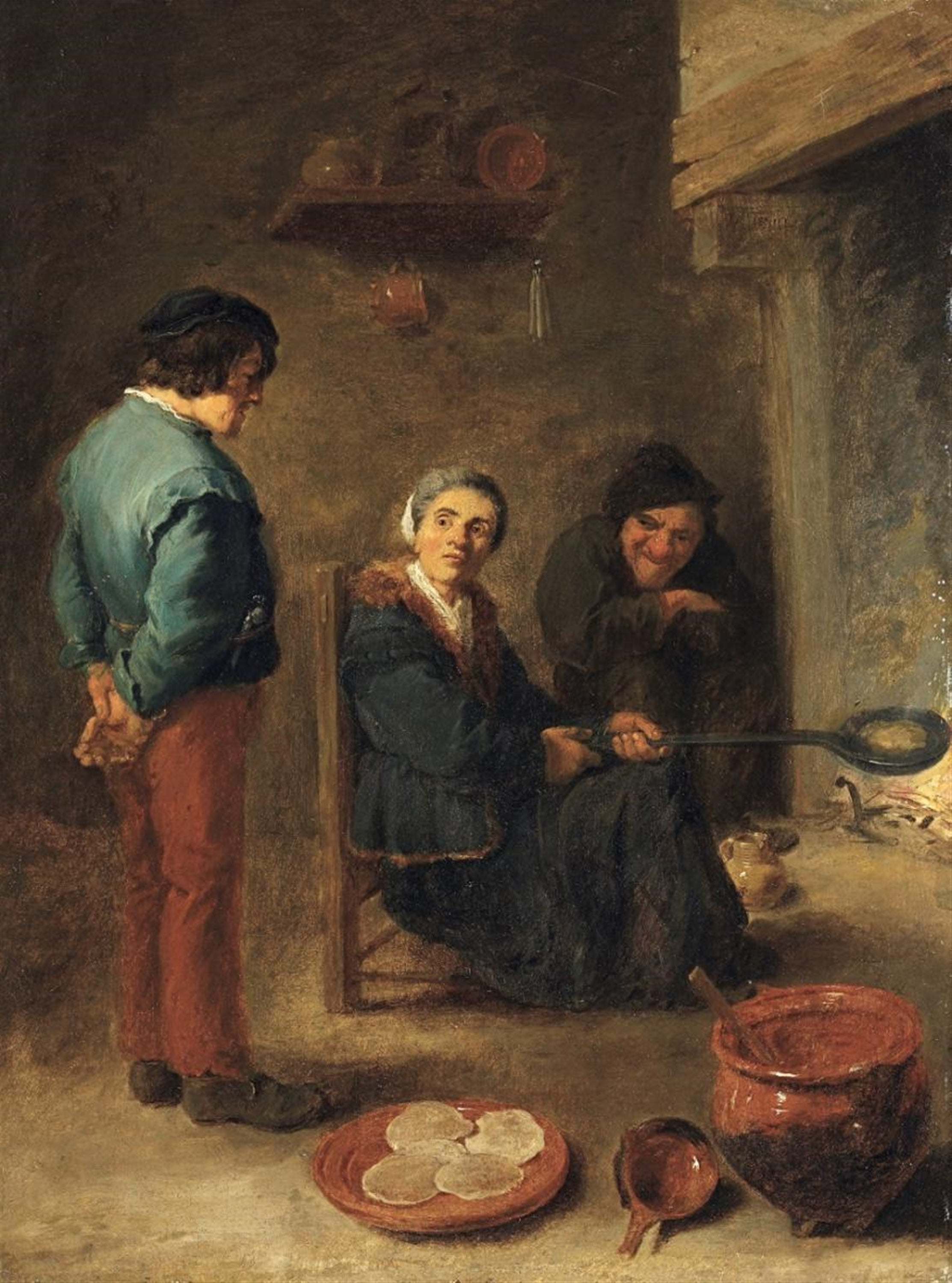 Le boulanger de crêpes - David Teniers le Jeune