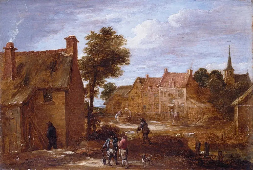 Une rue de village - David Teniers le Jeune - Alpha Reproduction