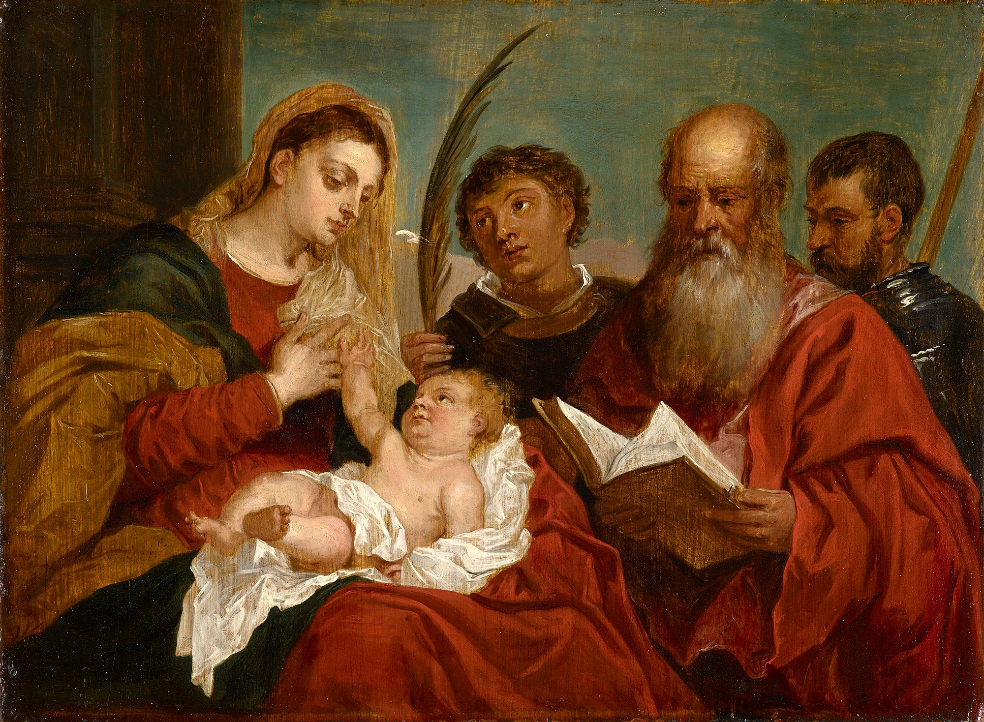 La Vierge à l'Enfant avec les saints Étienne, Jérôme et Maurice - David Teniers le Jeune