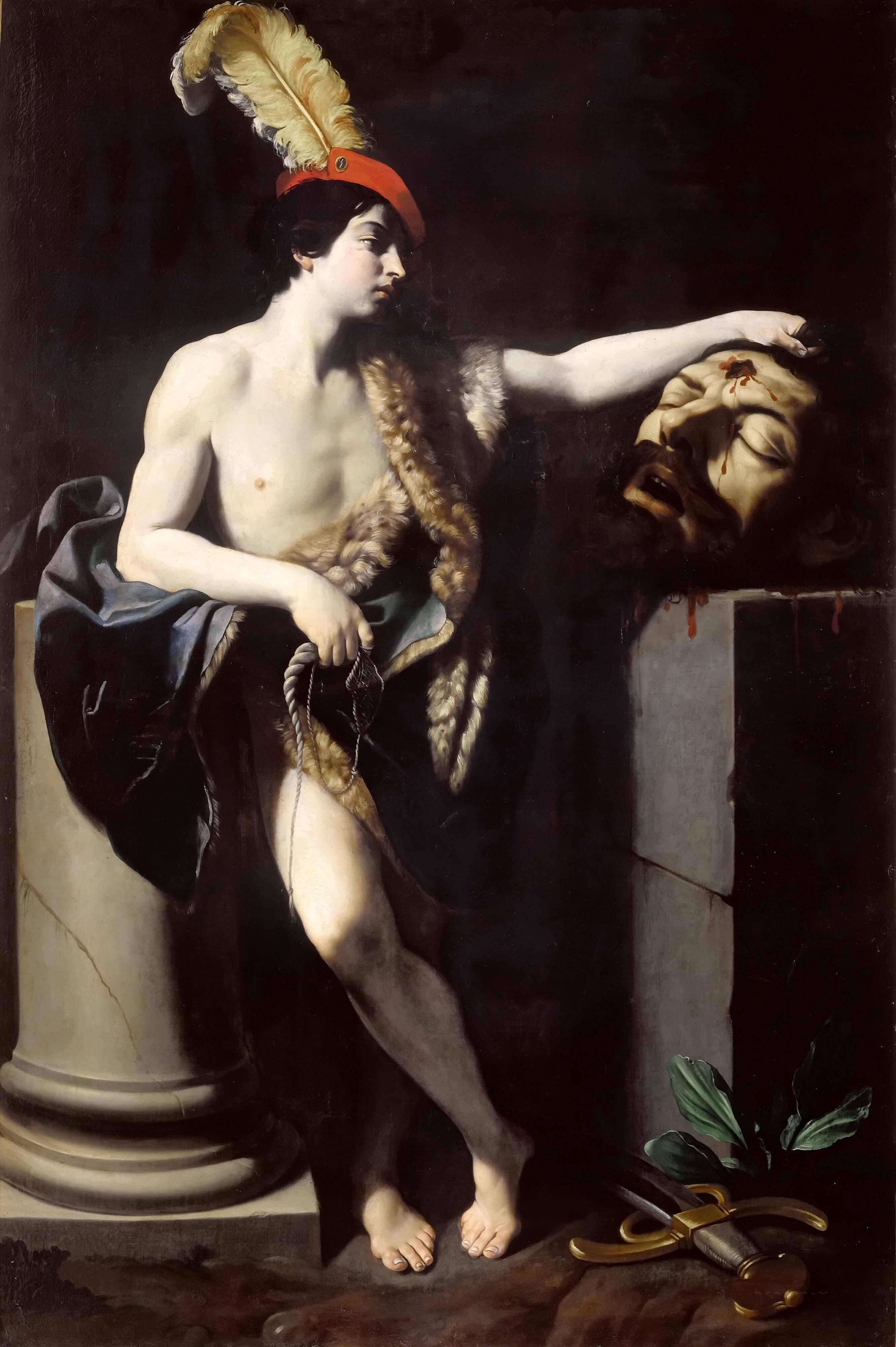 David vainqueur de Goliath. - Guido Reni