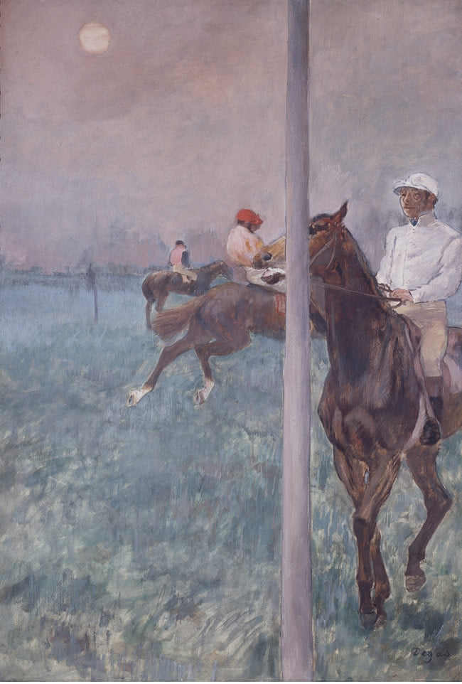 Reproduction du tableau « Jockeys avant la course - Edgar Degas » par Alpha Reproduction en peinture à l’huile