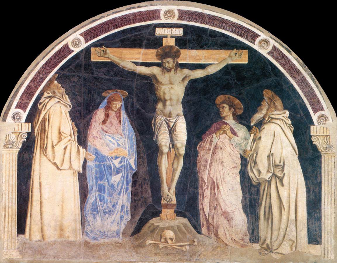 Crucifixion avec la Vierge et trois saints - Andrea del Castagno