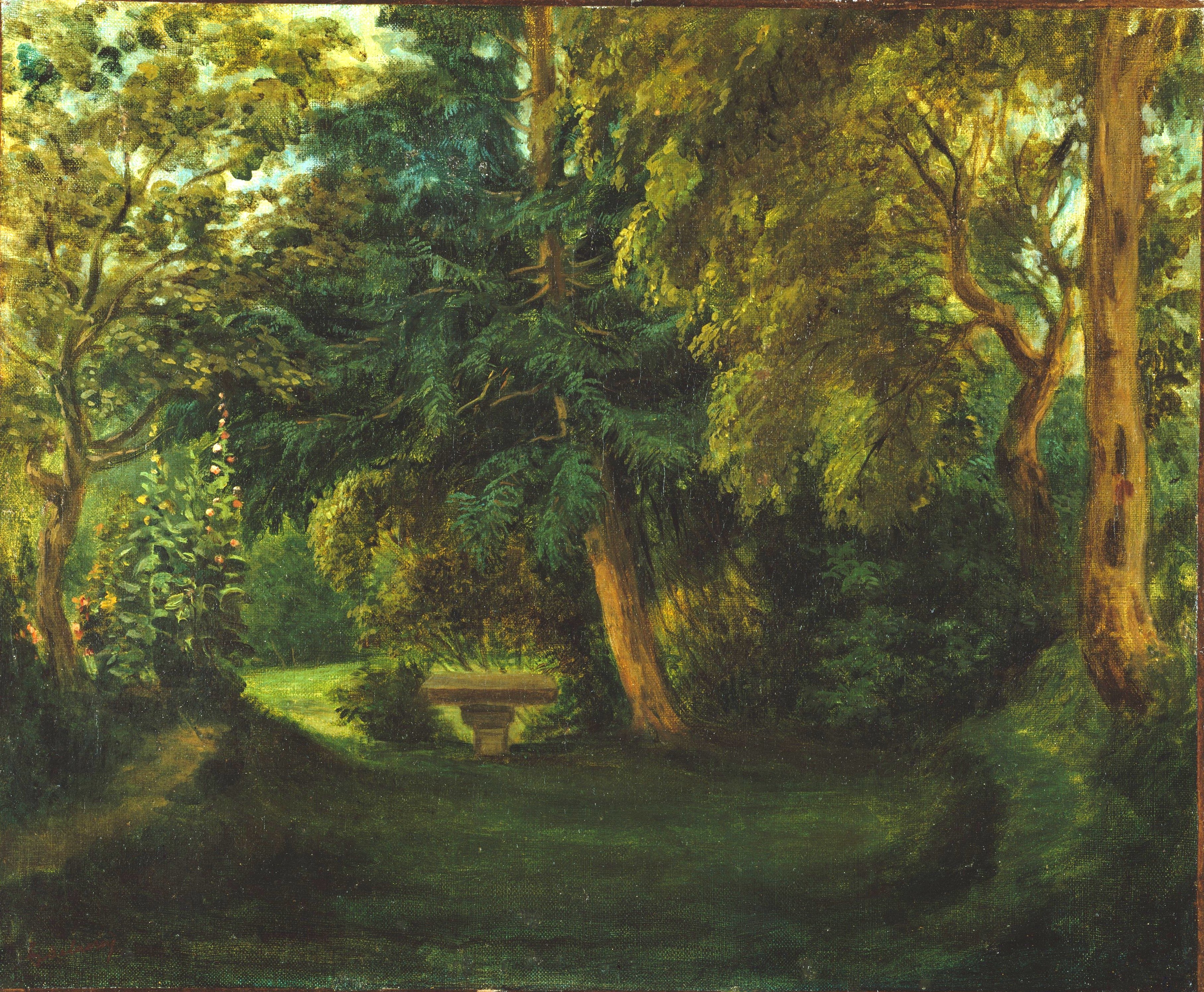Reproduction du tableau « Le domaine de George Sand à Nohant - Eugène Delacroix » par Alpha Reproduction en peinture à l’huile