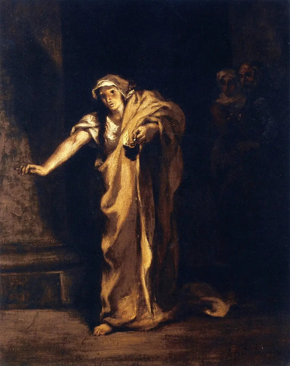 Reproduction du tableau « Lady Macbeth marchant dans son sommeil - Eugène Delacroix » par Alpha Reproduction en peinture à l’huile