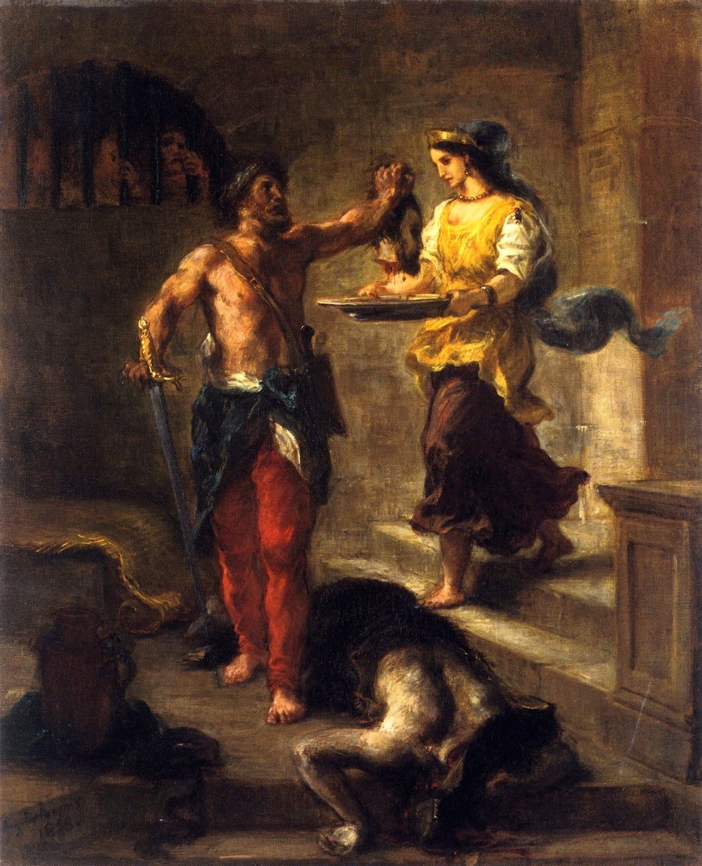 Reproduction du tableau « La Décollation de saint Jean-Baptiste - Eugène Delacroix » par Alpha Reproduction en peinture à l’huile