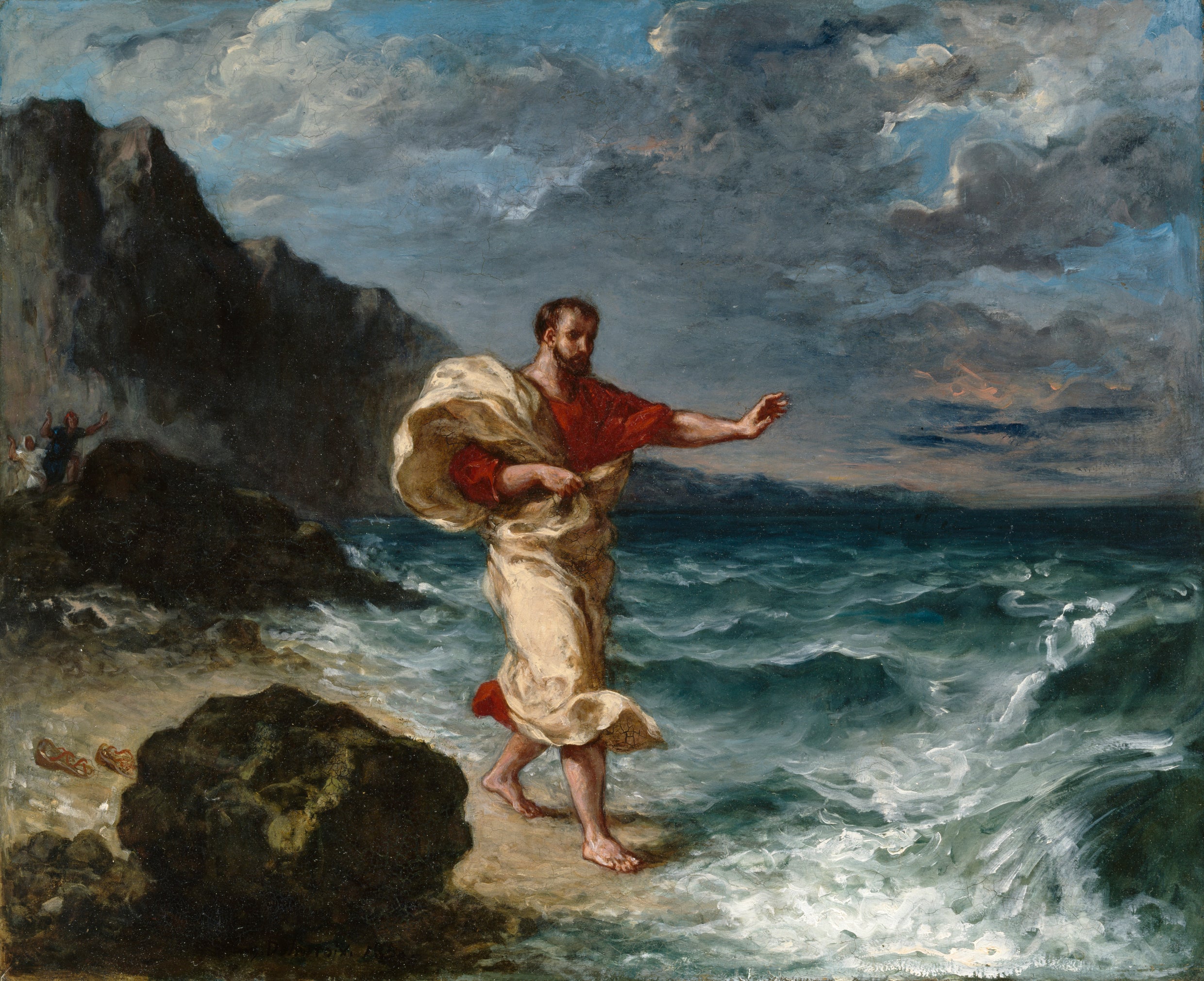 Reproduction du tableau « Démosthène au bord de la mer - Eugène Delacroix » par Alpha Reproduction en peinture à l’huile