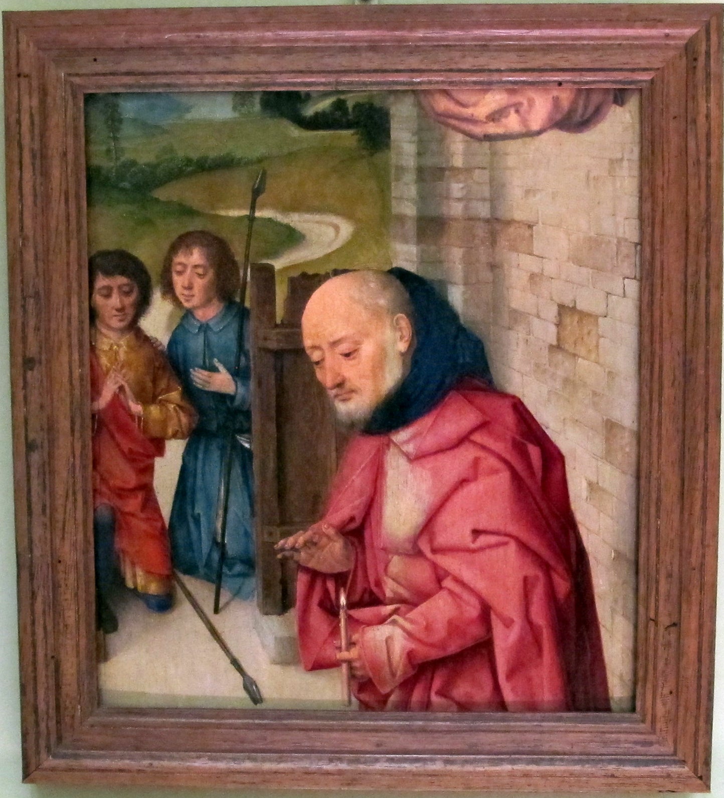 fragment d'une Nativité avec Saint Joseph et deux bergers - Dirk Bouts