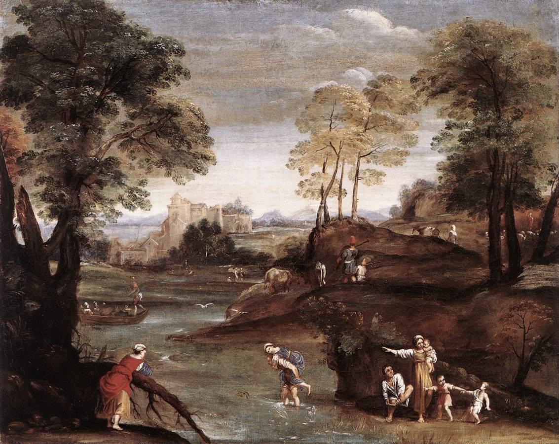 Paysage avec Ford - Domenichino
