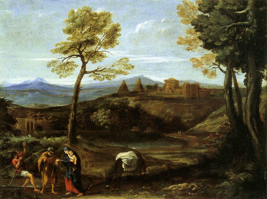 Paysage avec La fuite en Egypte - Domenichino