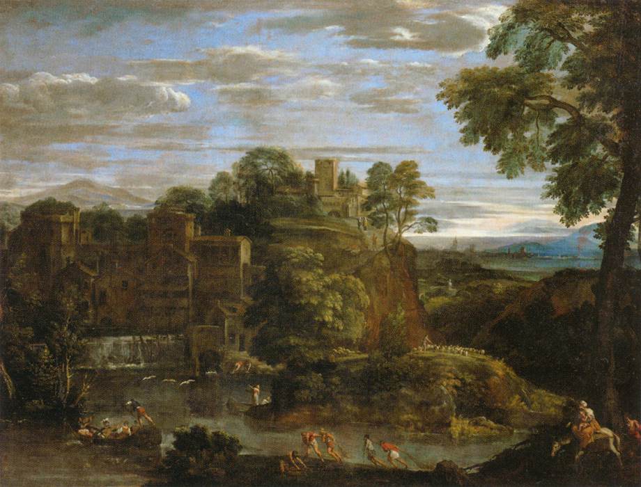 Paysage avec la fuite en Égypte - Domenichino