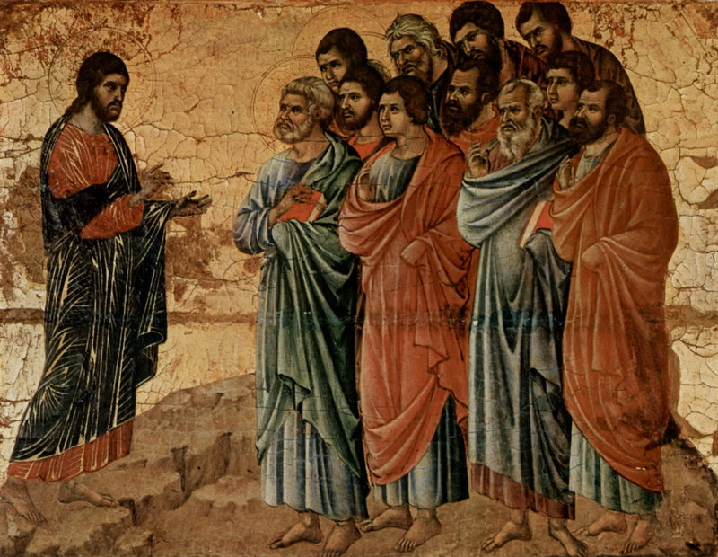 ישו מופיע לתלמידים על הר Galilée - Duccio di Buoninsegna
