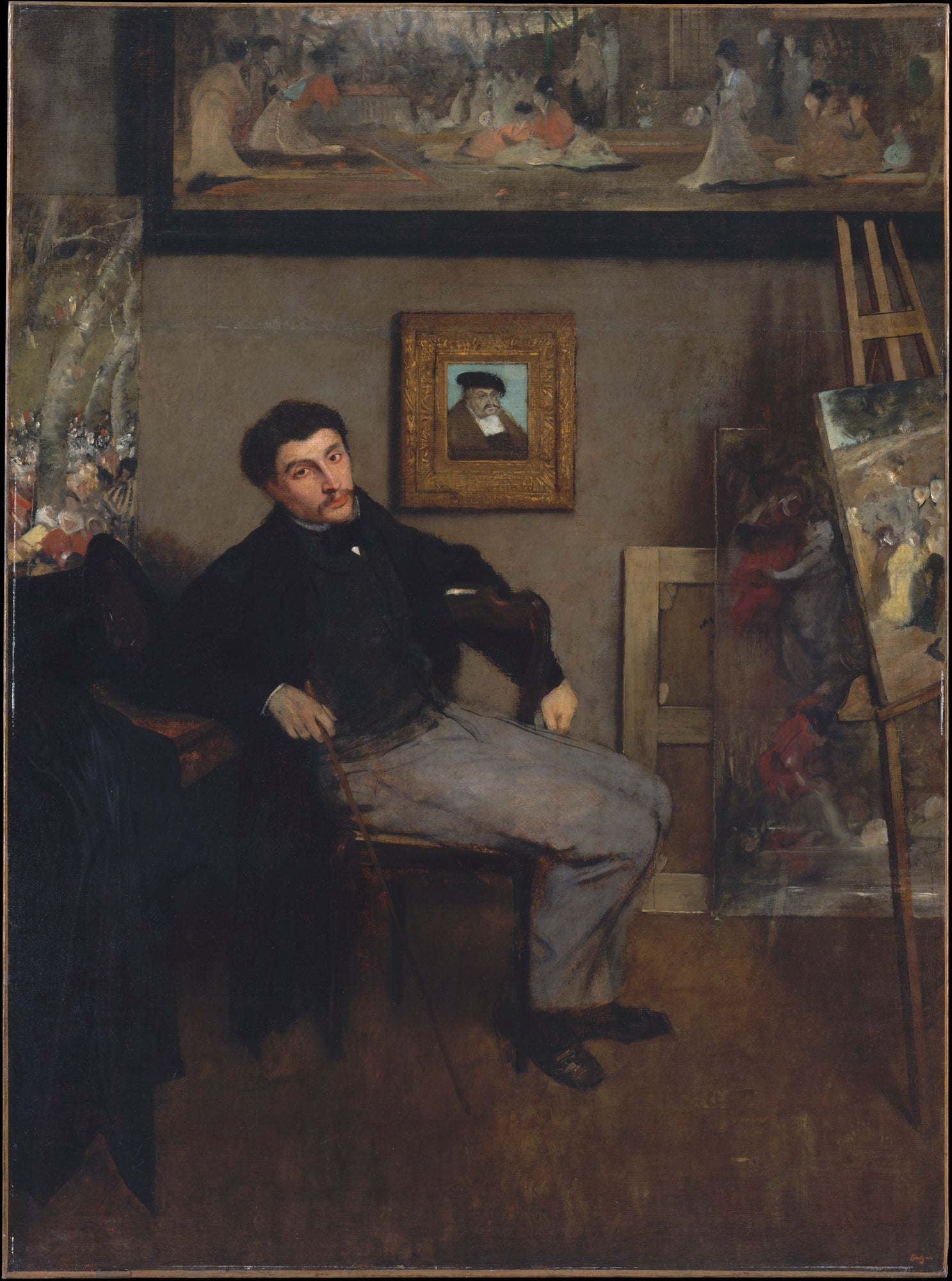 Reproduction du tableau « Portrait de James Tissot - Edgar Degas » par Alpha Reproduction en peinture à l’huile