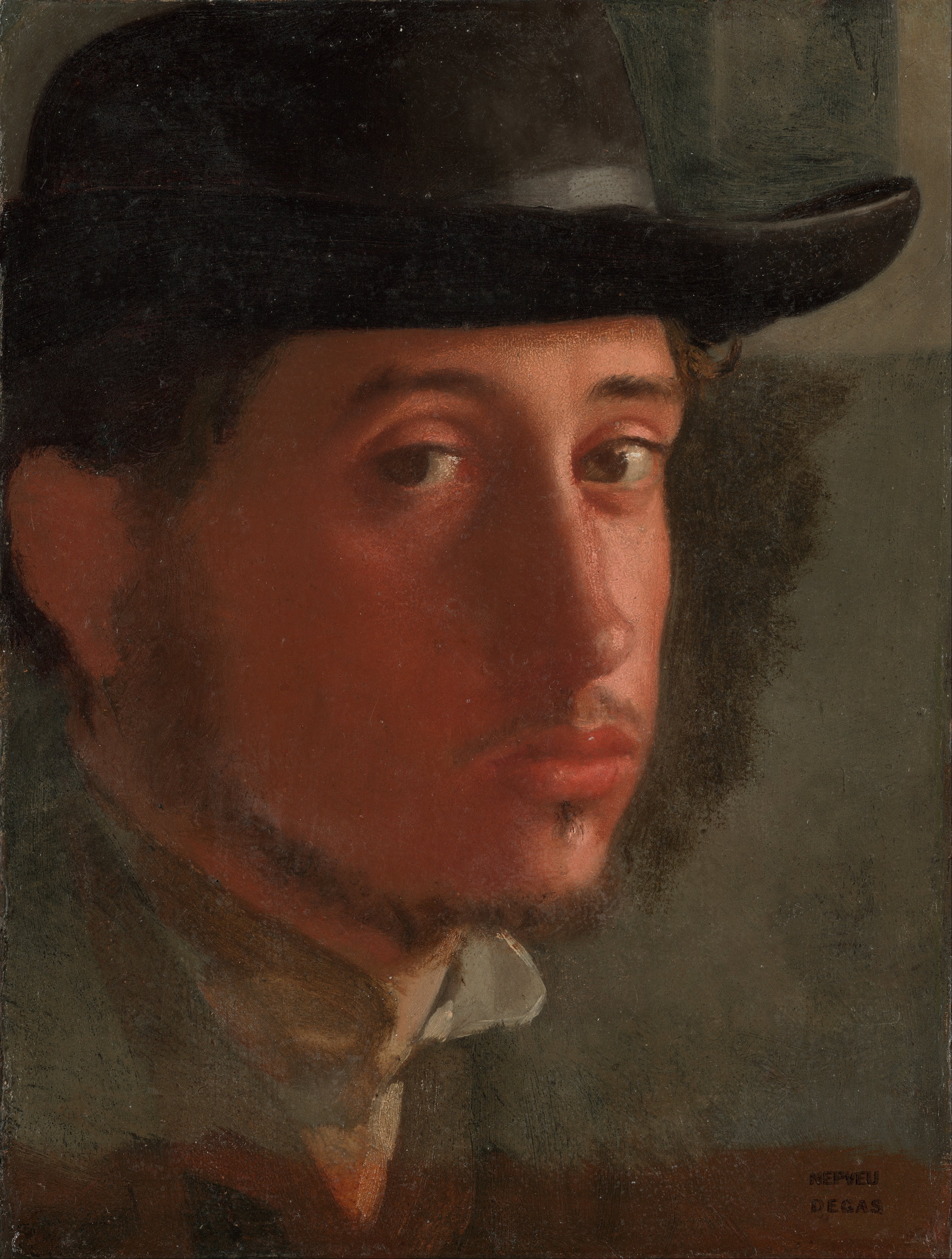 Reproduction du tableau « Autoportrait - Edgar Degas » par Alpha Reproduction en peinture à l’huile