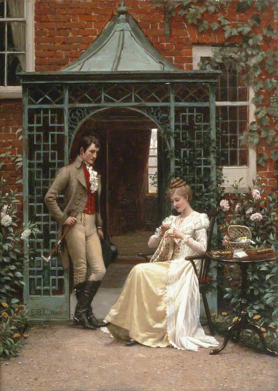 Sur le seuil - Edmund Blair Leighton