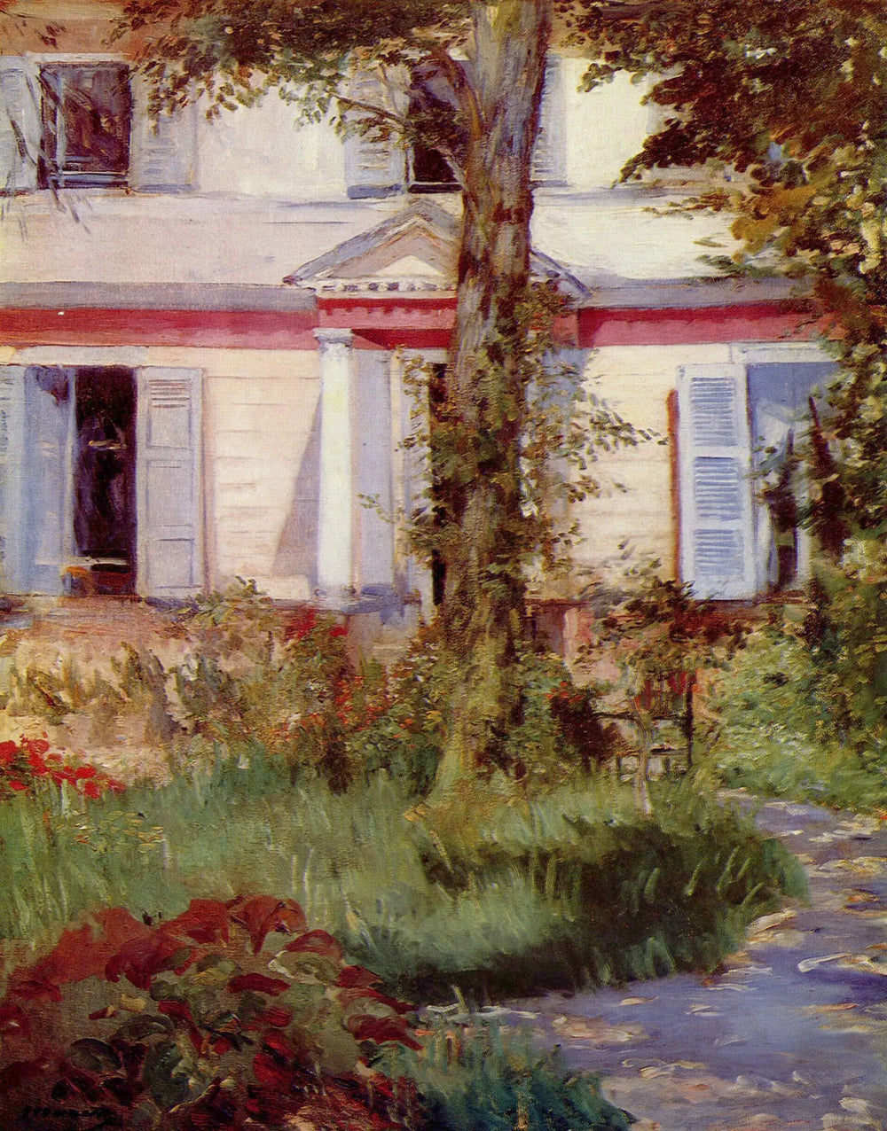 Reproduction du tableau « Maison à Rueil - Édouard Manet » par Alpha Reproduction en peinture à l’huile