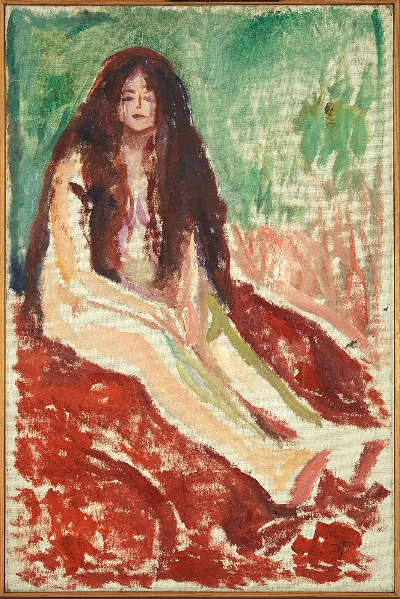 Reproduction du tableau « Nu assis - Edvard Munch » par Alpha Reproduction en peinture à l’huile